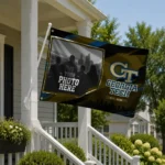 Georgia Tech Yellow Jackets House Flag Customized Framed Photo Gold Black Best Selling