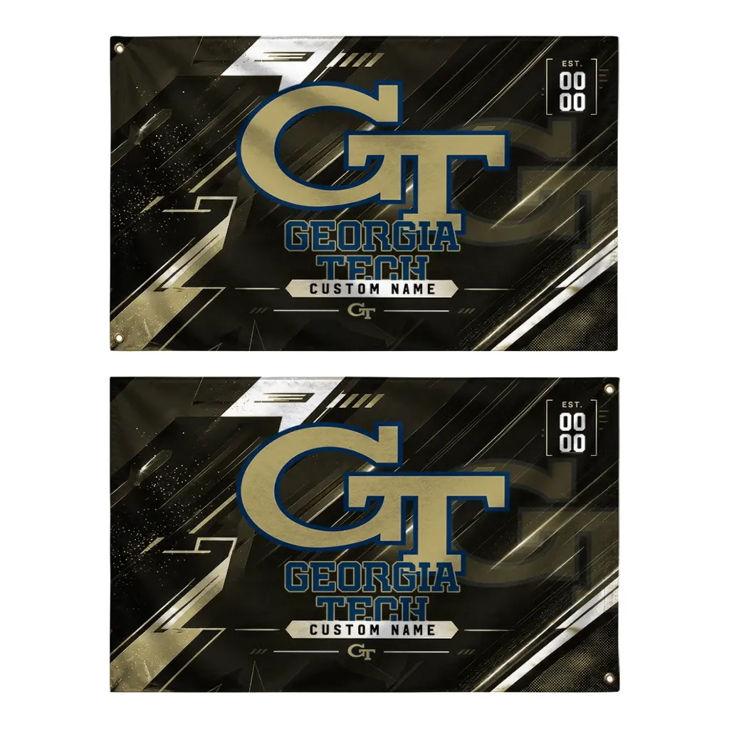 Georgia Tech Yellow Jackets House Flag Customized Speed Slashes Gold Fashion Forward Georgia Tech Yellow Jackets House Flag Customized Speed Slashes Gold Fashion Forward