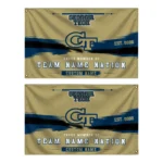 Georgia Tech Yellow Jackets House Flag Personalized Brushed Streaks Gold Best Selling
