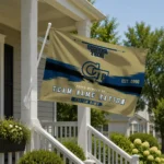 Georgia Tech Yellow Jackets House Flag Personalized Brushed Streaks Gold Best Selling