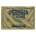 Georgia Tech Yellow Jackets House Flag Personalized Ornate Border Gold Best Selling