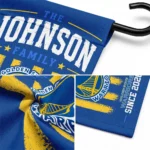 Golden State Warriors Garden Flag Custom Distressed Stripes Blue Best Selling