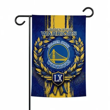 Golden State Warriors Garden Flag Custom Laurel Wreath Blue Best Selling
