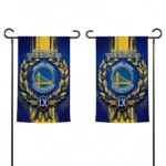 Golden State Warriors Garden Flag Custom Laurel Wreath Blue Best Selling