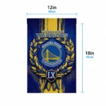Golden State Warriors Garden Flag Custom Laurel Wreath Blue Best Selling