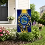 Golden State Warriors Garden Flag Custom Laurel Wreath Blue Best Selling