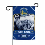 Golden State Warriors Garden Flag Custom Photo Frame Blue Best Selling