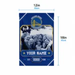 Golden State Warriors Garden Flag Custom Photo Frame Blue Best Selling