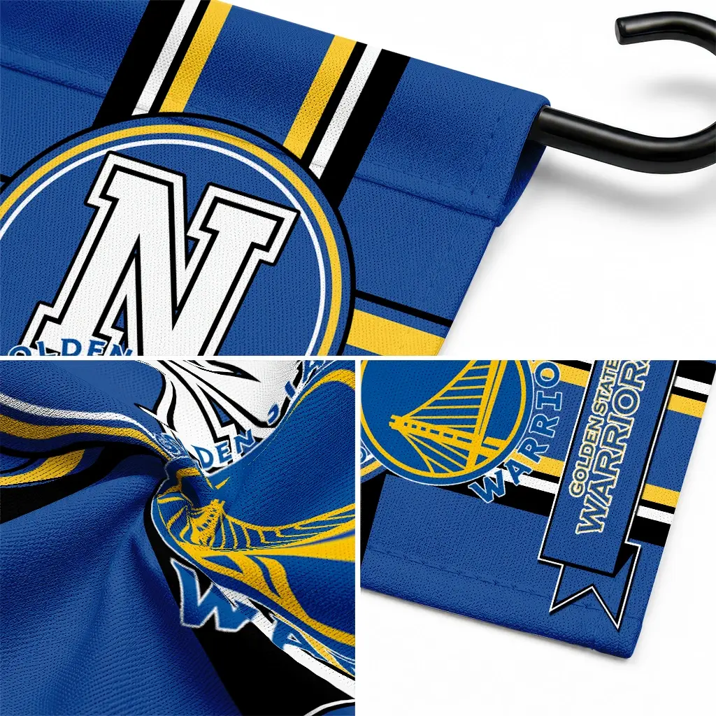 Golden State Warriors Garden Flag Customized Circle Medallion Blue Latest Model Golden State Warriors Garden Flag Customized Circle Medallion Blue Latest Model