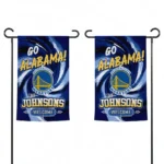 Golden State Warriors Garden Flag Personalized Swirl Vortex Blue Best Selling