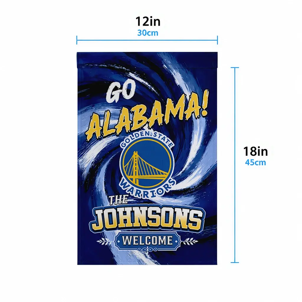 Golden State Warriors Garden Flag Personalized Swirl Vortex Blue High Quality Golden State Warriors Garden Flag Personalized Swirl Vortex Blue High Quality