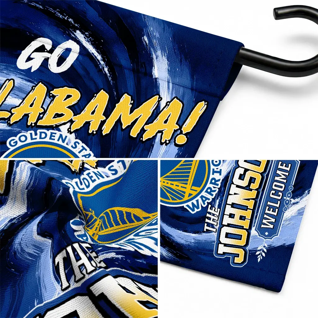 Golden State Warriors Garden Flag Personalized Swirl Vortex Blue Latest Model Golden State Warriors Garden Flag Personalized Swirl Vortex Blue Latest Model