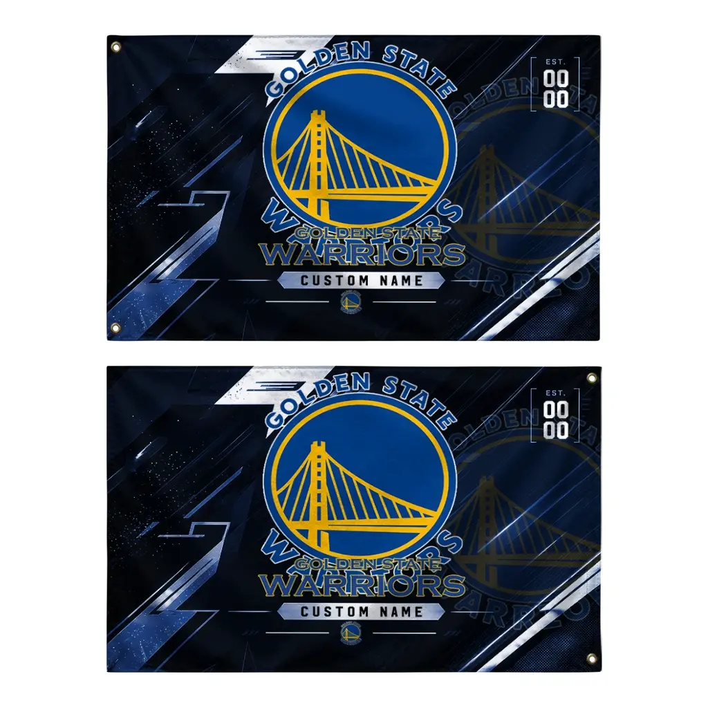 Golden State Warriors House Flag Custom Speed Slashes Blue Fashion Forward Golden State Warriors House Flag Custom Speed Slashes Blue Fashion Forward
