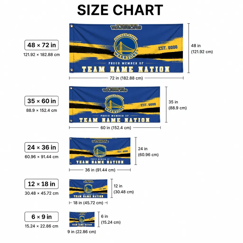 Golden State Warriors House Flag Customized Brushed Streaks Blue High Quality Golden State Warriors House Flag Customized Brushed Streaks Blue High Quality