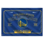 Golden State Warriors House Flag Customized Ornate Border Blue Best Selling