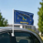 Golden State Warriors House Flag Customized Ornate Border Blue Best Selling