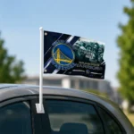 Golden State Warriors House Flag Personalized Diagonal Stripes Blue Best Selling