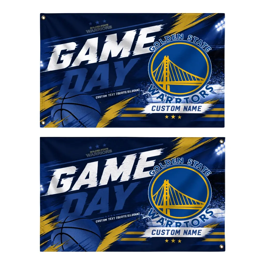 Golden State Warriors House Flag Personalized Energy Brushstrokes Blue Fashion Forward Golden State Warriors House Flag Personalized Energy Brushstrokes Blue Fashion Forward