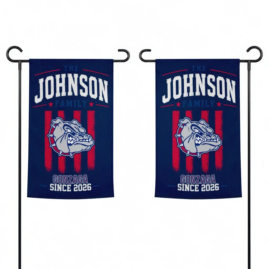 Gonzaga Bulldogs Garden Flag Custom Distressed Stripes Blue Fashion Forward Gonzaga Bulldogs Garden Flag Custom Distressed Stripes Blue Fashion Forward