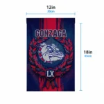 Gonzaga Bulldogs Garden Flag Custom Laurel Wreath Blue Best Selling