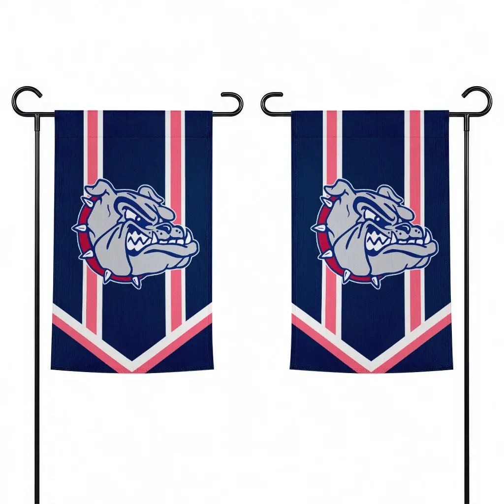 Gonzaga Bulldogs Garden Flag Customized Chevron Stripes Blue Fashion Forward Gonzaga Bulldogs Garden Flag Customized Chevron Stripes Blue Fashion Forward