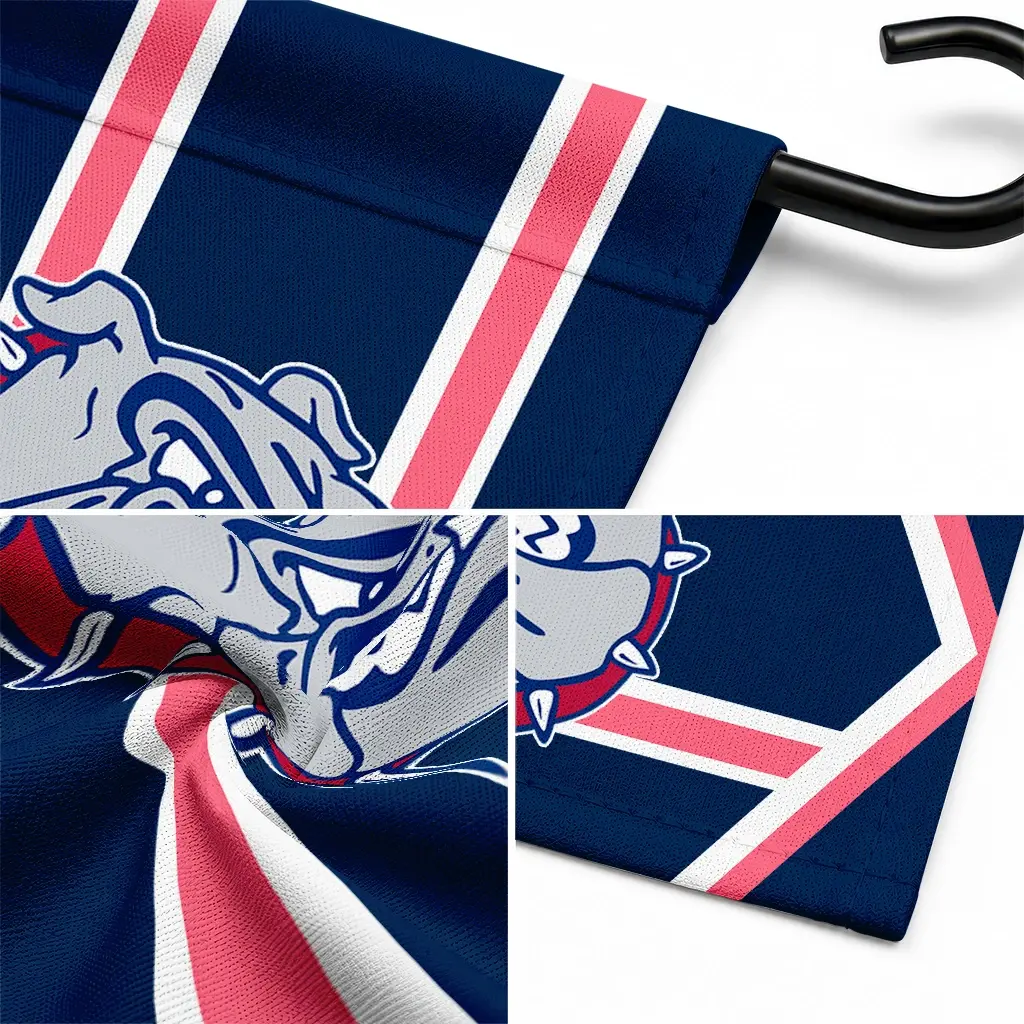 Gonzaga Bulldogs Garden Flag Customized Chevron Stripes Blue Latest Model Gonzaga Bulldogs Garden Flag Customized Chevron Stripes Blue Latest Model