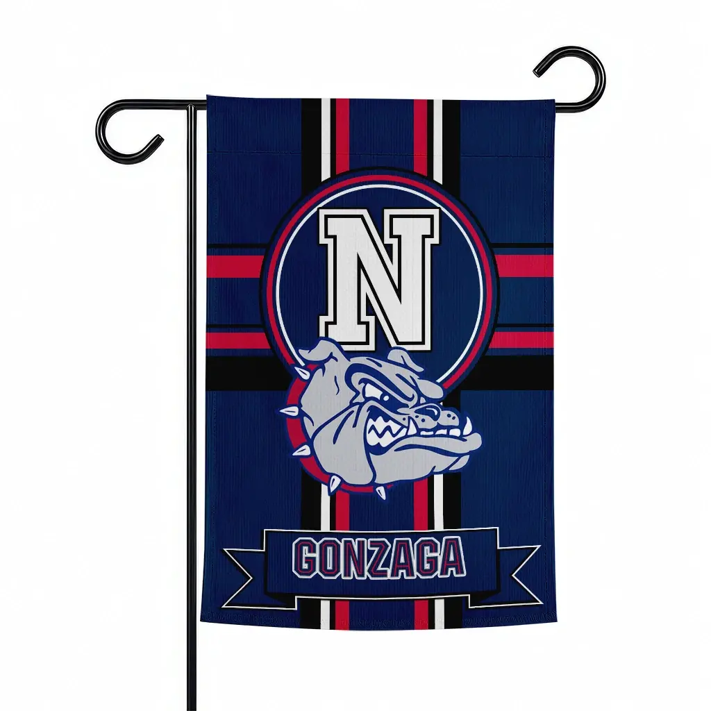 Gonzaga Bulldogs Garden Flag Customized Circle Medallion Blue Best Selling Gonzaga Bulldogs Garden Flag Customized Circle Medallion Blue Best Selling