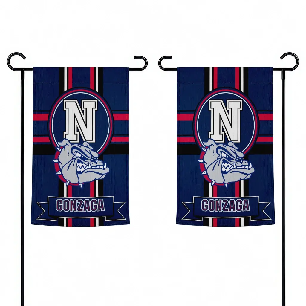 Gonzaga Bulldogs Garden Flag Customized Circle Medallion Blue Fashion Forward Gonzaga Bulldogs Garden Flag Customized Circle Medallion Blue Fashion Forward