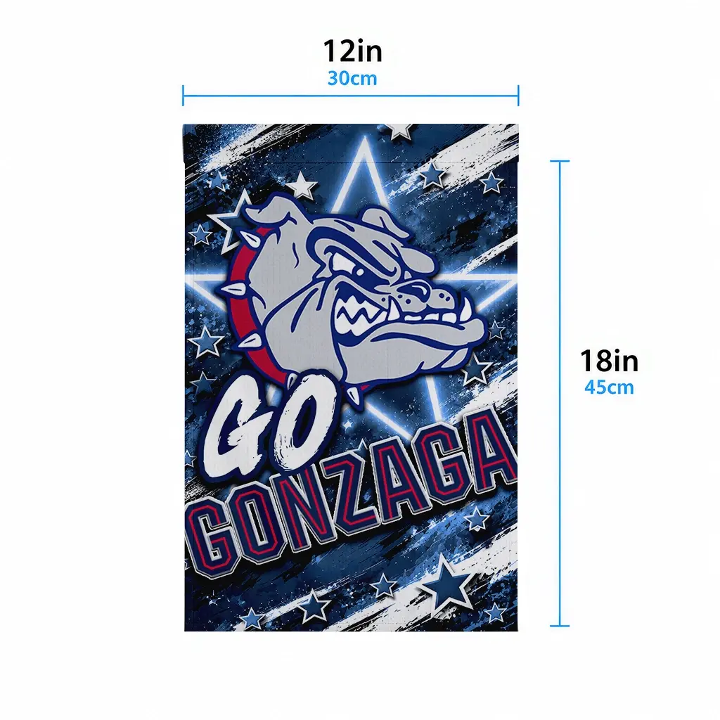 Gonzaga Bulldogs Garden Flag Personalized Glowing Star Blue High Quality Gonzaga Bulldogs Garden Flag Personalized Glowing Star Blue High Quality