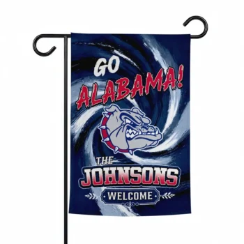 Gonzaga Bulldogs Garden Flag Personalized Swirl Vortex Blue Best Selling
