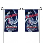 Gonzaga Bulldogs Garden Flag Personalized Swirl Vortex Blue Best Selling