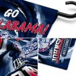 Gonzaga Bulldogs Garden Flag Personalized Swirl Vortex Blue Best Selling