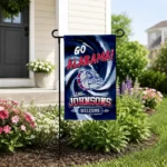 Gonzaga Bulldogs Garden Flag Personalized Swirl Vortex Blue Best Selling
