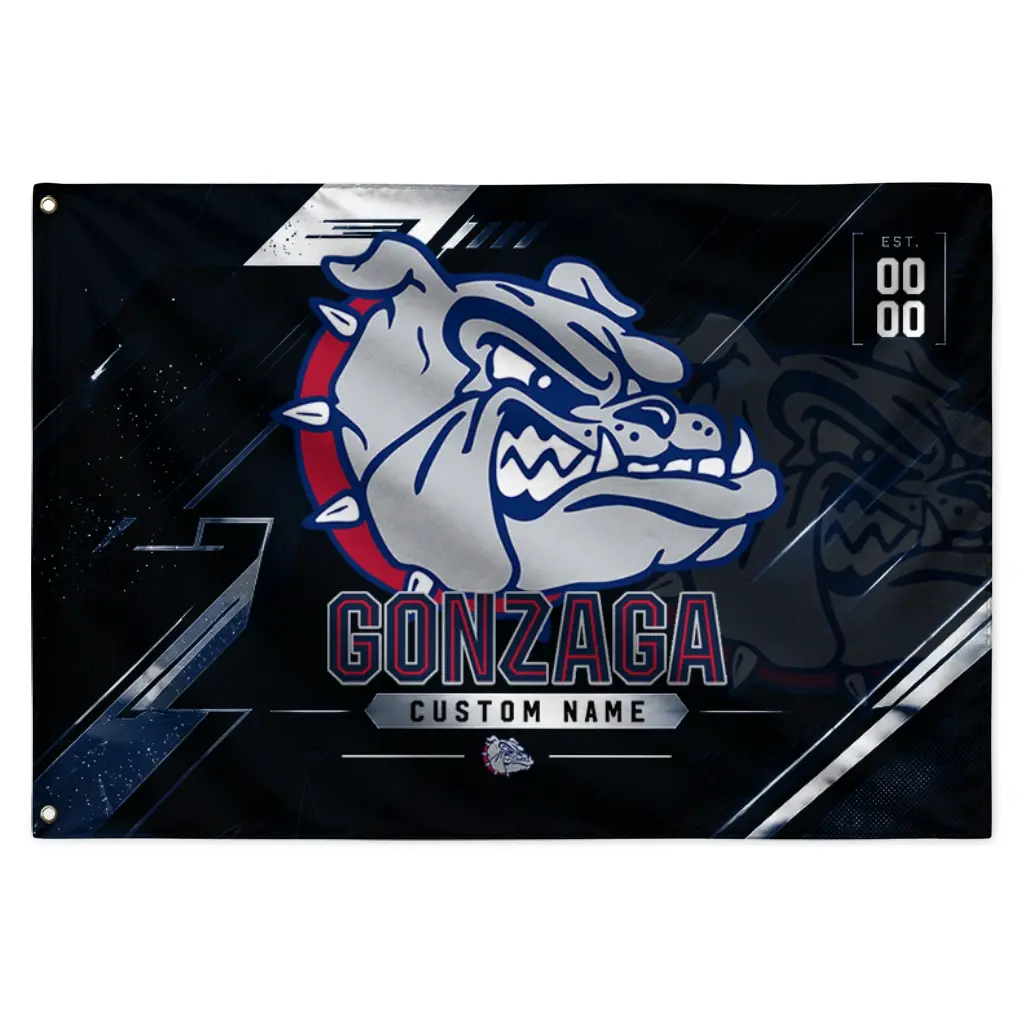 Gonzaga Bulldogs House Flag Custom Speed Slashes Blue Best Selling Gonzaga Bulldogs House Flag Custom Speed Slashes Blue Best Selling