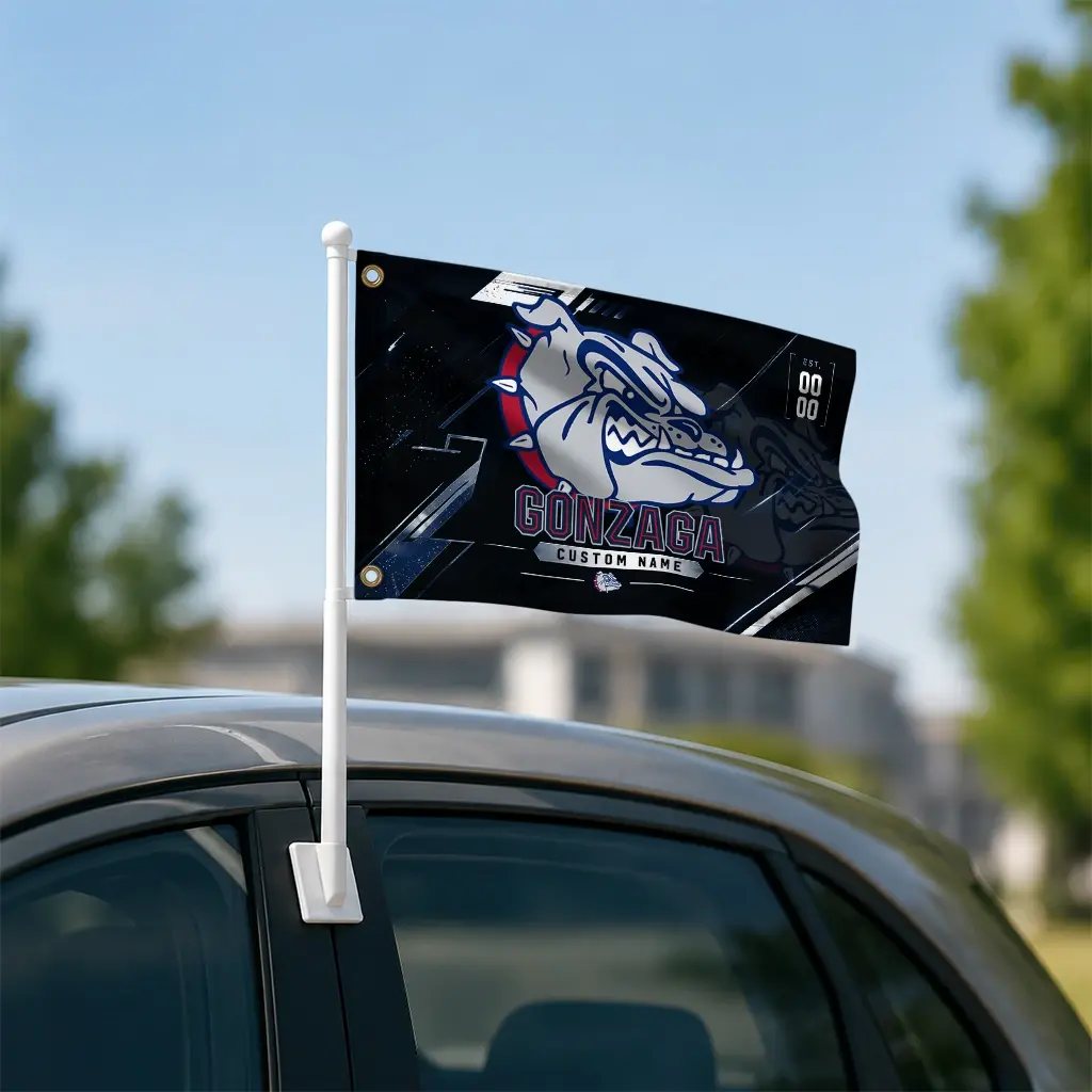 Gonzaga Bulldogs House Flag Custom Speed Slashes Blue Latest Model Gonzaga Bulldogs House Flag Custom Speed Slashes Blue Latest Model