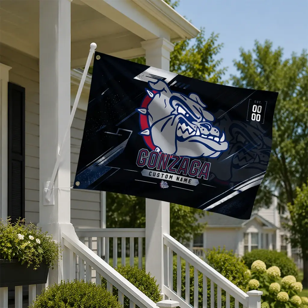 Gonzaga Bulldogs House Flag Custom Speed Slashes Blue New Arrival Gonzaga Bulldogs House Flag Custom Speed Slashes Blue New Arrival