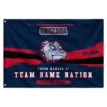 Gonzaga Bulldogs House Flag Customized Brushed Streaks Blue Best Selling