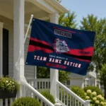 Gonzaga Bulldogs House Flag Customized Brushed Streaks Blue Best Selling