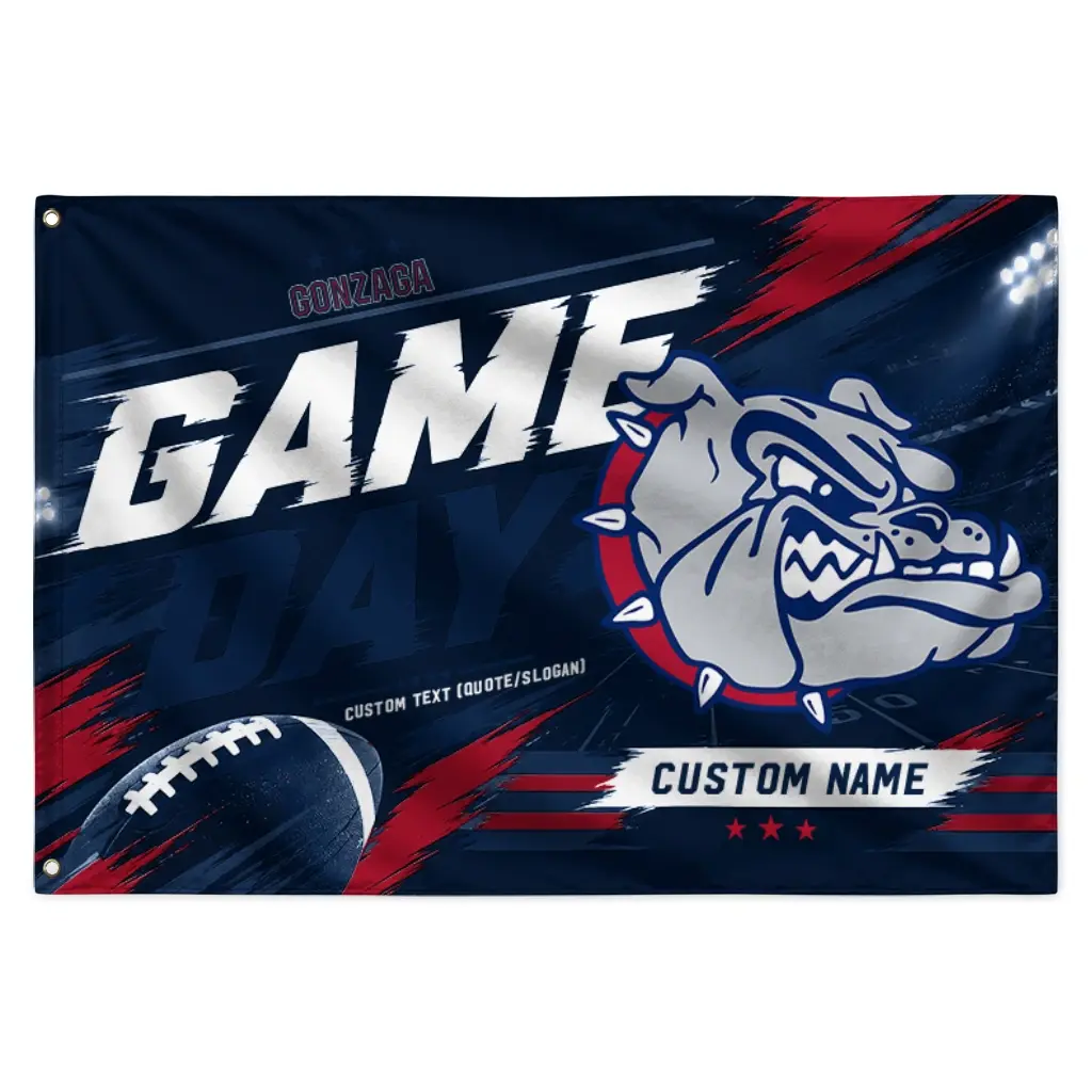 Gonzaga Bulldogs House Flag Personalized Action Streaks Blue Best Selling Gonzaga Bulldogs House Flag Personalized Action Streaks Blue Best Selling