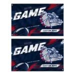 Gonzaga Bulldogs House Flag Personalized Action Streaks Blue Best Selling