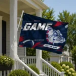Gonzaga Bulldogs House Flag Personalized Action Streaks Blue Best Selling