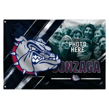 Gonzaga Bulldogs House Flag Personalized Diagonal Stripes Blue Best Selling