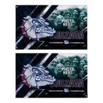 Gonzaga Bulldogs House Flag Personalized Diagonal Stripes Blue Best Selling