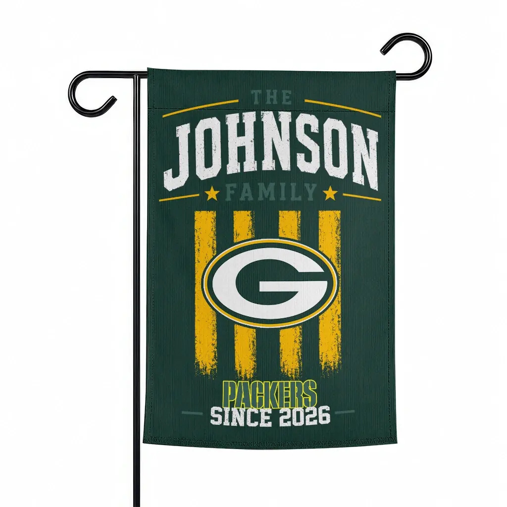 Green Bay Packers Garden Flag Custom Distressed Stripes Green Best Selling Green Bay Packers Garden Flag Custom Distressed Stripes Green Best Selling