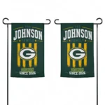 Green Bay Packers Garden Flag Custom Distressed Stripes Green Best Selling