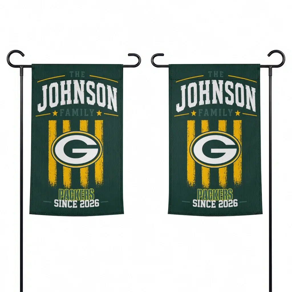 Green Bay Packers Garden Flag Custom Distressed Stripes Green Fashion Forward Green Bay Packers Garden Flag Custom Distressed Stripes Green Fashion Forward