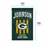 Green Bay Packers Garden Flag Custom Distressed Stripes Green Best Selling