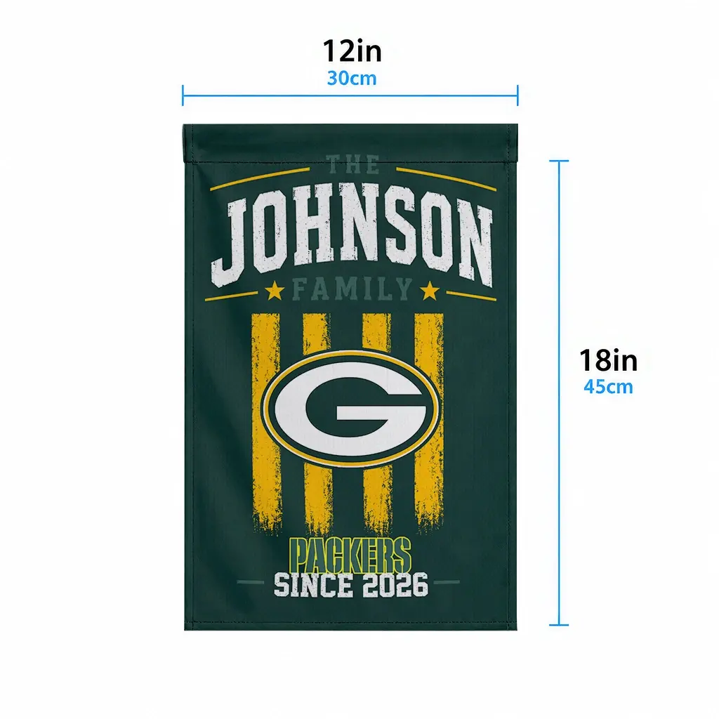 Green Bay Packers Garden Flag Custom Distressed Stripes Green High Quality Green Bay Packers Garden Flag Custom Distressed Stripes Green High Quality