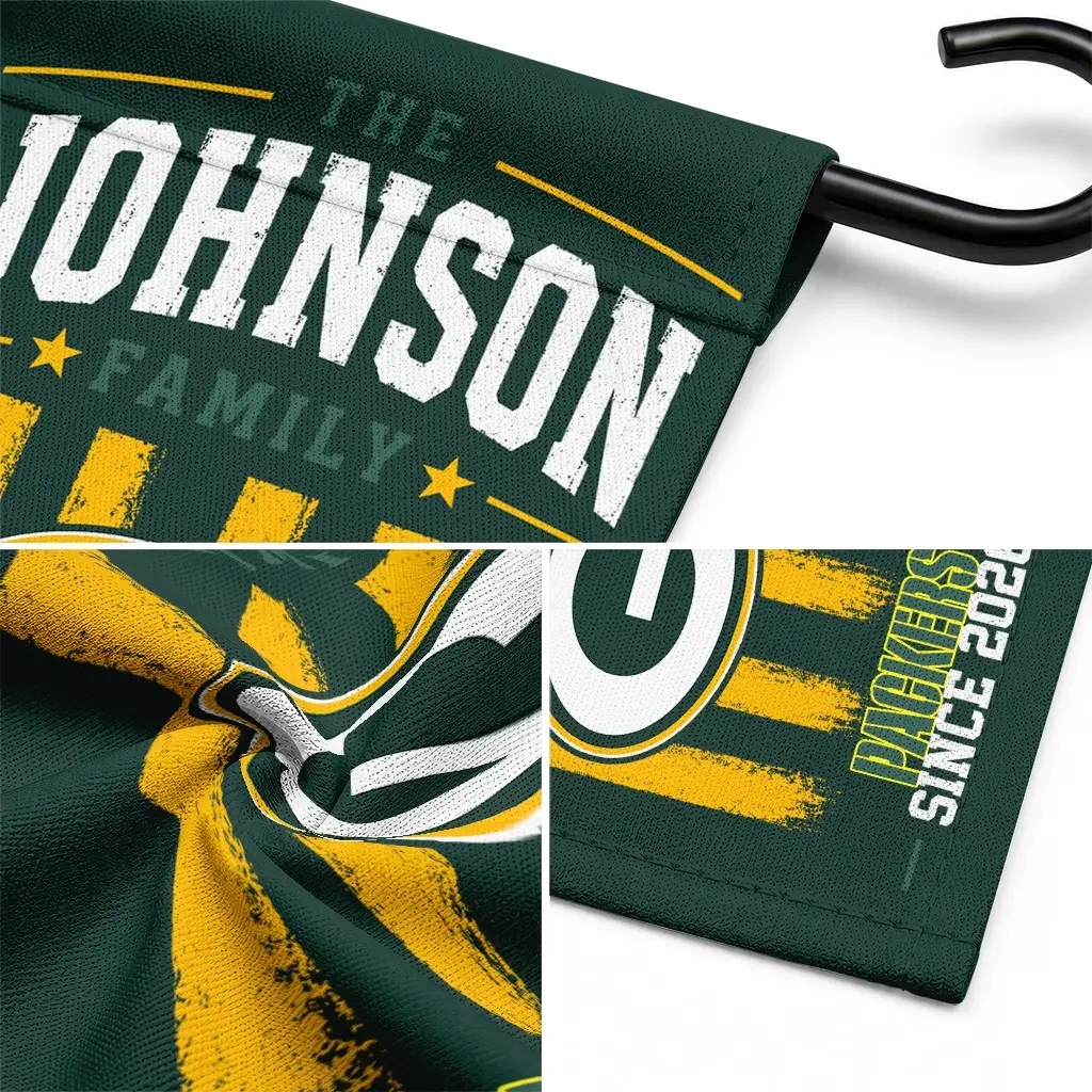 Green Bay Packers Garden Flag Custom Distressed Stripes Green Latest Model Green Bay Packers Garden Flag Custom Distressed Stripes Green Latest Model