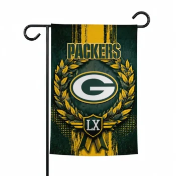 Green Bay Packers Garden Flag Custom Laurel Wreath Green Best Selling